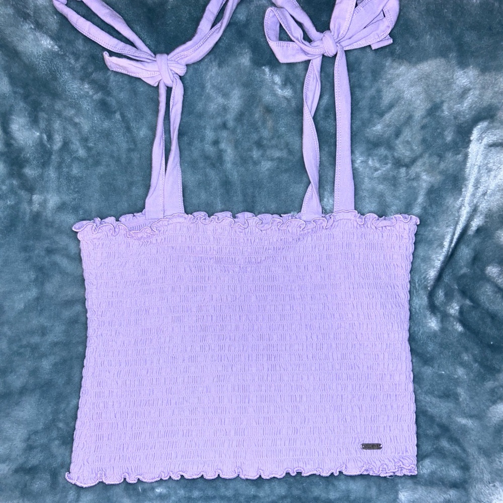 Hollister // Light Purple Tie Shoulder Top